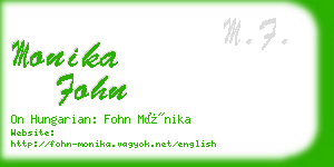 monika fohn business card